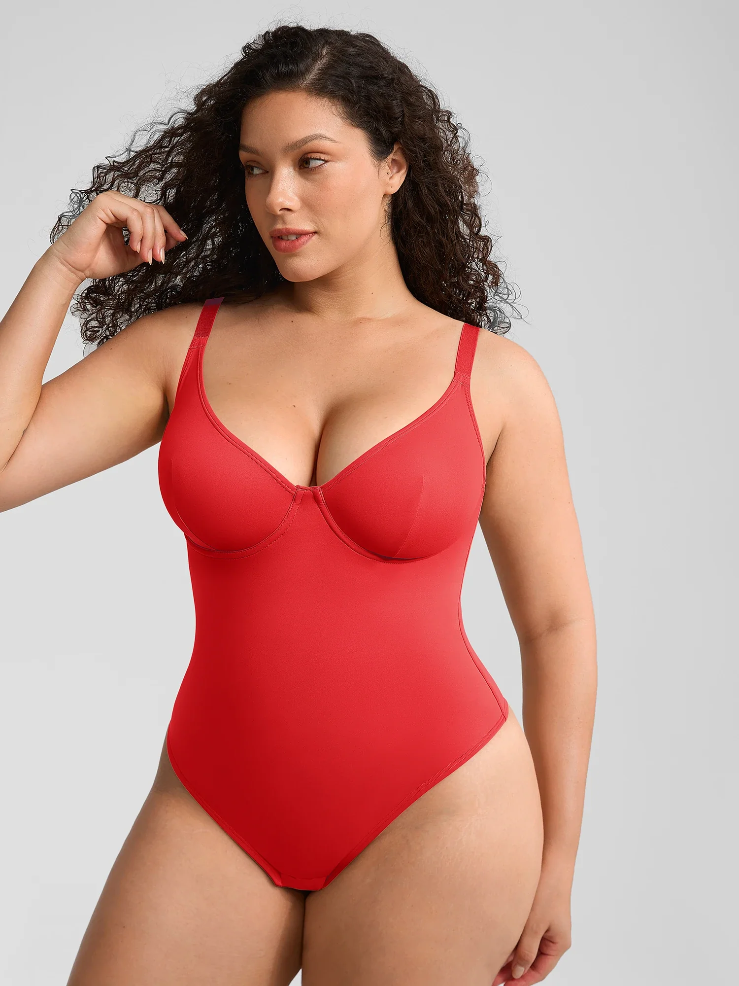 V-Neck Tummy Control Sculpt Bodysuit - Image 39