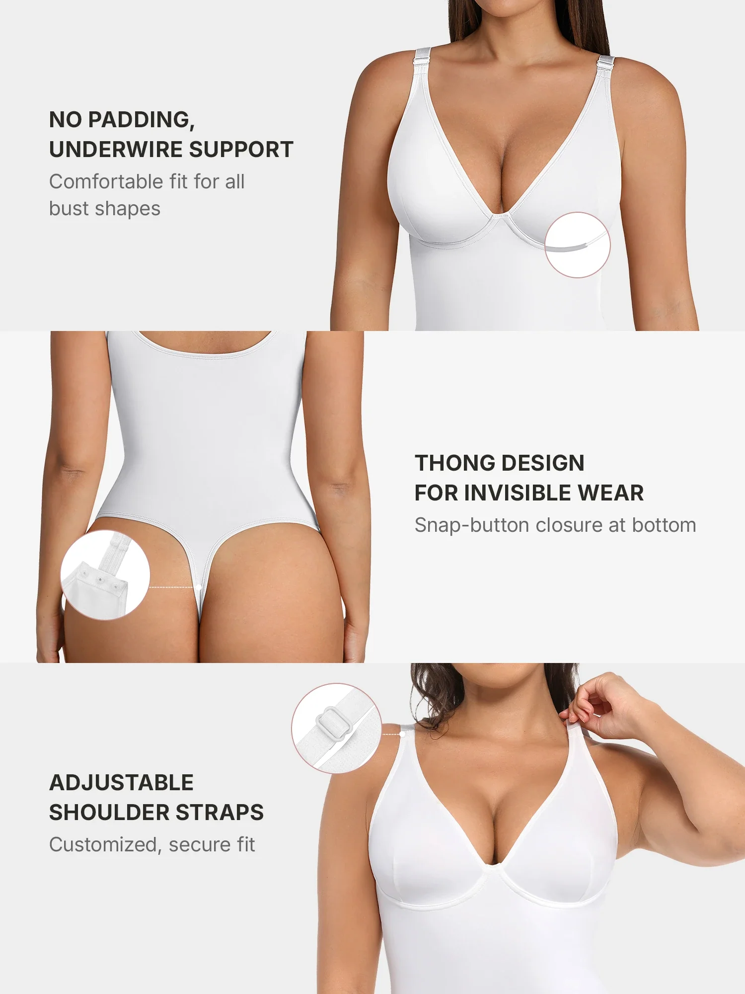 V-Neck Tummy Control Sculpt Bodysuit - Image 4