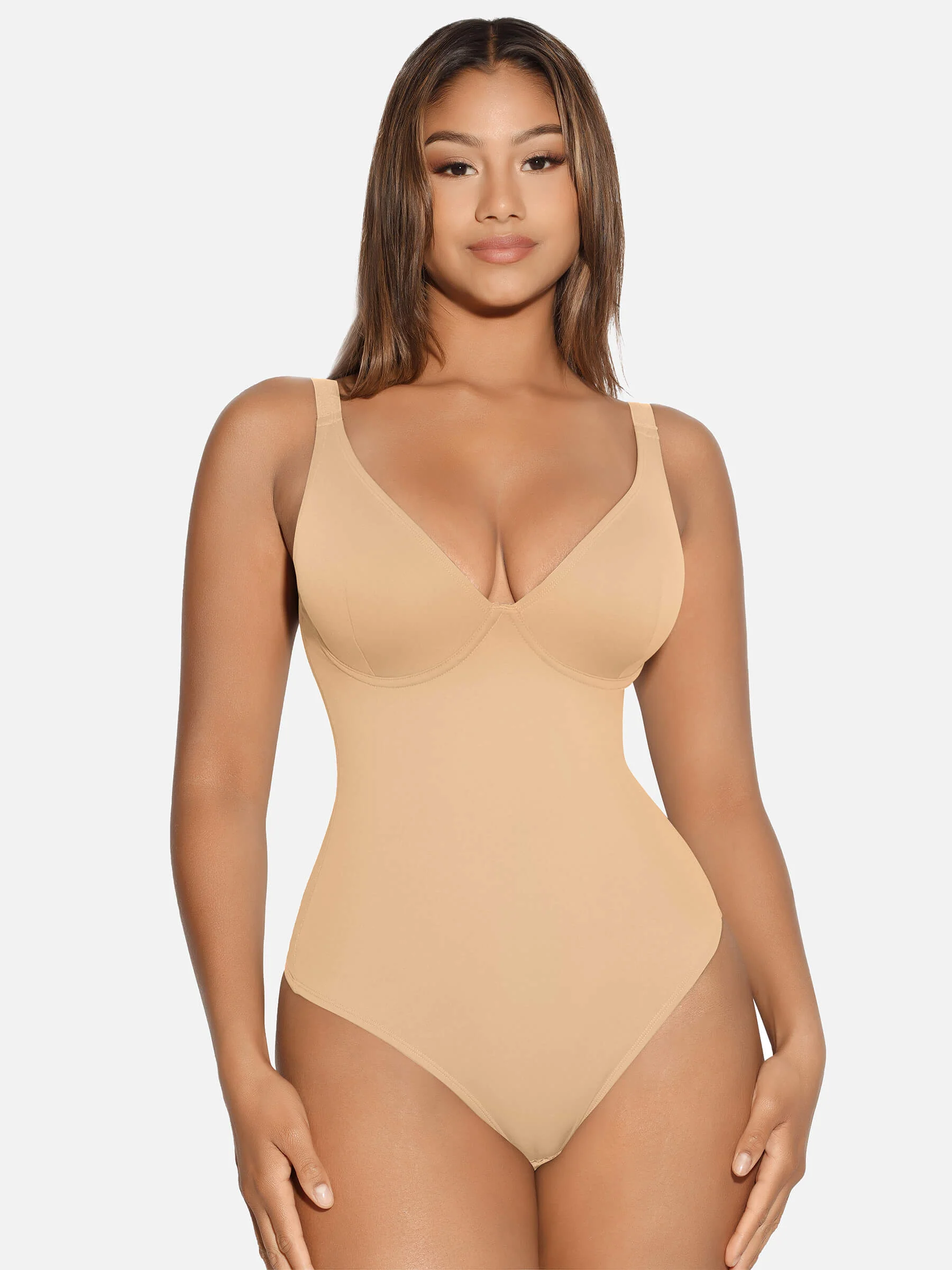 V-Neck Tummy Control Sculpt Bodysuit - Image 52