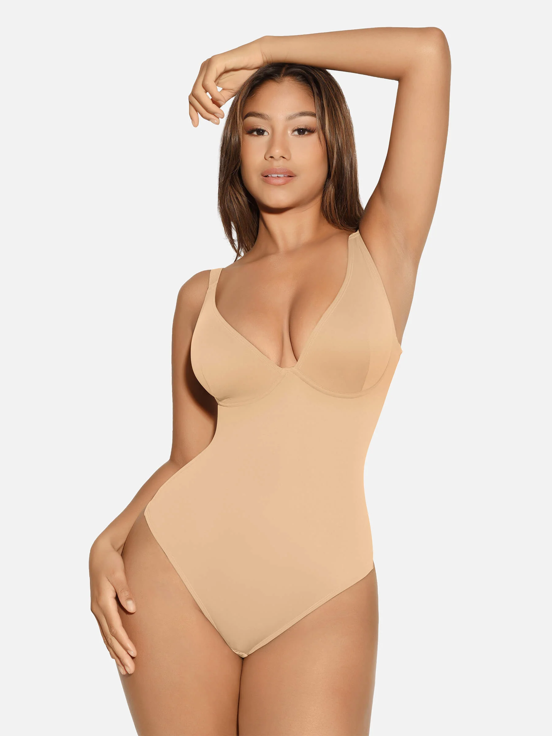 V-Neck Tummy Control Sculpt Bodysuit - Image 53