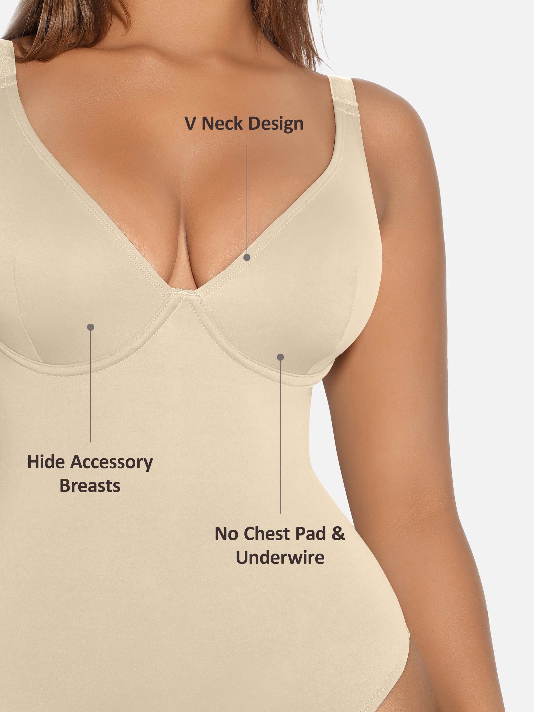V-Neck Tummy Control Sculpt Bodysuit - Image 69