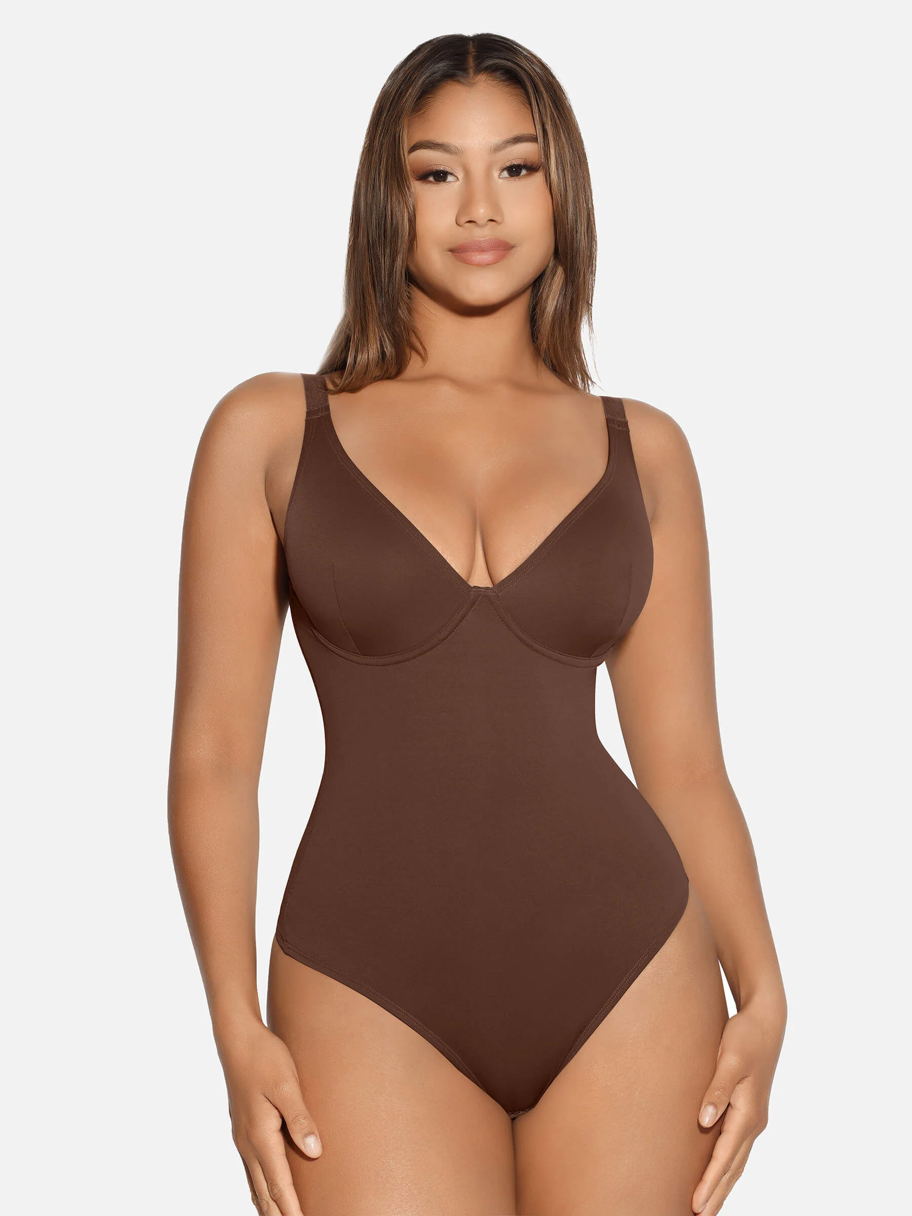V-Neck Tummy Control Sculpt Bodysuit - Image 70