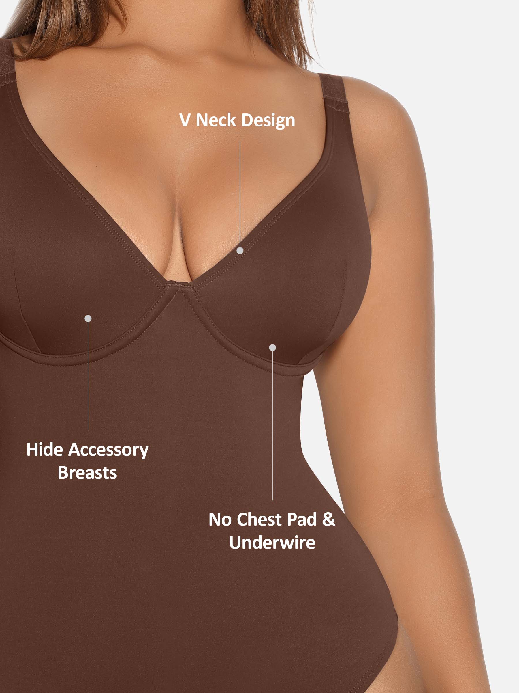 V-Neck Tummy Control Sculpt Bodysuit - Image 73
