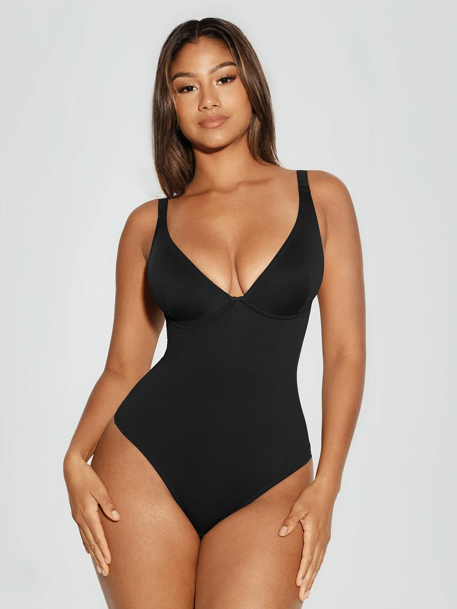 V-Neck Tummy Control Sculpt Bodysuit - Image 9